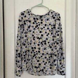 Ann Taylor Long Sleeve Floral Blouse